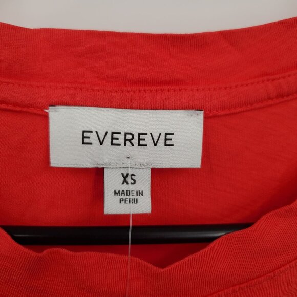 Evereve Elsa Shoulder Detail Slub Tee Shirt Top Women Size XS NWT Short Sleeve - Picture 4 of 12